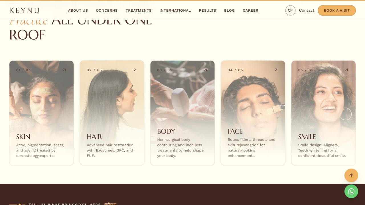Keynu Aesthetics: specialities overview